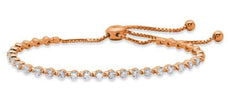 2.77CT DIAMOND 14KT ROSE GOLD 3D CLASSIC 2 PRONG ADJUSTABLE FUN TENNIS BRACELET