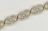 ESTATE 1.15CT DIAMOND 14KT YELLOW GOLD 3D CLASSIC XO LOVE TENNIS BRACELET
