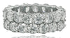 LARGE 11.71CT DIAMOND 14K WHITE GOLD 3D SHARED PRONG 2 ROW ETERNITY WEDDING RING