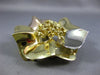 ANTIQUE 18KT WHITE YELLOW & ROSE GOLD FLOWER FILIGREE KOROVA PIN BROOCH #3067