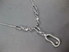 .36CT DIAMOND 18KT WHITE GOLD 3D OVAL LARIAT BY THE YARD SOLITAIRE FUN NECKLACE