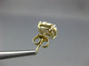 LARGE 1.0CT DIAMOND 14KT 2 TONE GOLD ROUND SOLITAIRE HALO CLUSTER STUD EARRINGS