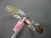 WIDE 2.94CT DIAMOND 18KT TRI COLOR GOLD ROUND & BAGUETTE CLUSTER BANGLE BRACELET