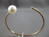 .06CT DIAMOND & AAA SOUTH SEA PEARL 14K ROSE GOLD FLEXIBLE FUN BANGLE BRACELET