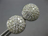ESTATE LARGE 1.94CT DIAMOND 14KT WHITE GOLD CLASSIC PAVE CIRCULAR STUD EARRINGS