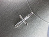 ESTATE LARGE .40CT DIAMOND 14K WHITE GOLD INFINITY CROSS FLOATING PENDANT #27676