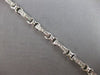 ESTATE LONG 2.60CT DIAMOND 14KT WHITE GOLD ROUND CHANNEL X LOVE TENNIS BRACELET