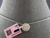 .55CT DIAMOND 14KT YELLOW GOLD 3D ROUND CLUSTER INVISIBLE HALO FLOATING PENDANT