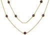 ESTATE 6.55CT AAA AMETHYST 14KT YELLOW GOLD 3D CLASSIC BY THE YARD LOVE NECKLACE