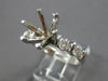 LARGE .72CT DIAMOND 18KT WHITE GOLD 3D 6 PRONG SEMI MOUNT ENGAGEMENT RING #27793
