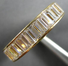 3.0CT CZ CLASSIC BAGUETTE 3/4TH ETERNITY 14KT YELLOW GOLD ANNIVERSARY RING 28170