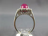 5.35CT DIAMOND & AAA CABOCHON RUBY 14KT WHITE GOLD 3D ROUND & OVAL HALO FUN RING