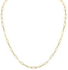 ESTATE 14KT YELLOW GOLD 3D CLASSIC OVAL LINK LOVE CHAIN NECKLACE