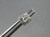 ESTATE .31CT DIAMOND 14KT WHITE GOLD PRINCESS & ROUND SQUARE HALO STUD EARRINGS