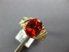 ESTATE 2.01CT DIAMOND & AAA FIRE OPAL 14KT YELLOW GOLD 3D OVAL ENGAGEMENT RING