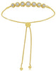 .51CT DIAMOND 14KT YELLOW GOLD ROUND 7 STONE GRADUATING ADJUSTABLE FUN BRACELET