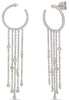 .44CT DIAMOND 14KT WHITE GOLD MOON SHAPE MULTI ROW BY THE YARD HANGING EARRINGS