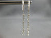 .93CT DIAMOND 18K WHITE GOLD 3D BY THE YARD CLIP ON CHANDELIER HANGING EARRINGS