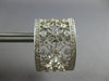 LARGE 1.27CT DIAMOND 18KT WHITE GOLD MULTI FLOWER OPEN FILIGREE HANGING EARRINGS