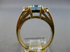 1.48CT DIAMOND AND AAA AQUAMRINE 14KT YELLOW GOLD EMERALD CUT ENGAGEMENT RING