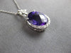 2.38CT DIAMOND & AAA AMETHYST 14KT WHITE GOLD OVAL & ROUND FUN FLOATING PENDANT