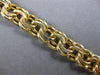 ESTATE LARGE & LONG 14KT YELLOW GOLD 3D CLASSIC SOLID DOUBLE LINK CHARM BRACELET