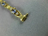 LONG 2.64CT DIAMOND & AAA TANZANITE 14KT TWO TONE GOLD 3D X LOVE TENNIS BRACELET