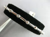 ESTATE .56CT DIAMOND 14K WHITE GOLD ROUND BEZEL BY THE YARD LOVE TENNIS BRACELET