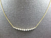 ESTATE .56CT DIAMOND 18KT YELLOW GOLD CLASSIC ROUND GRADUATING BAR LOVE NECKLACE