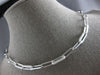 ESTATE LONG 1.55CT DIAMOND 14KT WHITE GOLD 3D OVAL CLASSIC LINK LOVE NECKLACE