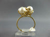 ESTATE LARGE .07CT DIAMOND & AAA SOUTH SEA PEARL 14K YELLOW GOLD FLOWER FUN RING