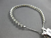 ESTATE 1.15CT DIAMOND 14KT WHITE GOLD ROUND FILIGREE ADJUSTABLE TENNIS BRACELET
