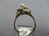 LARGE .90CT DIAMOND 14KT WHITE GOLD CLUSTER 3 ROW DIAGONAL FUN ANNIVERSARY RING