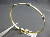 .31CT DIAMOND 14KT 2 TONE GOLD 3D PAST PRESENT FUTURE FLEXIBLE BANGLE BRACELET