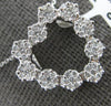 .50CT DIAMOND 14KT WHITE GOLD 3D MULTI FLOWER HEART SHAPE LOVE FLOATING PENDANT