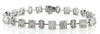 4.17CT DIAMOND 18K WHITE GOLD ROUND & BAGUETTE SQUARE & OVAL FUN TENNIS BRACELET