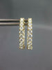 ESTATE .78CT DIAMOND 18KT YELLOW GOLD CLASSIC INSIDE OUT HUGGIE HANGING EARRINGS