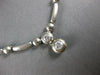 .30CT DIAMOND 14KT WHITE GOLD 3D SOLITAIRE 2 STONE MATTE & SHINY LOVE NECKLACE