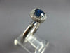 1.24CT DIAMOND & AAA SAPPHIRE 18KT WHITE GOLD DOUBLE HALO ENGAGEMENT RING #27575