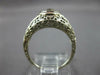 ANTIQUE ART DECO .35CT OLD MINE DIAMOND 18K WHITE GOLD 3D ENGAGEMENT RING #27344