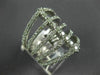 ESTATE EXTRA LARGE .96CT DIAMOND 14KT WHITE GOLD CLASSIC MULTI ROW BAR LOVE RING