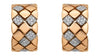 WIDE .64CT DIAMOND 18KT WHITE & ROSE GOLD GEOMETRICAL UMBRELLA HANGING EARRINGS