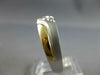 ESTATE .10CT DIAMOND 14KT 2 TONE GOLD 3D 3 STONE DIAGONAL SOLID MENS RING #27640