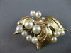 ANTIQUE LARGE .32CT DIAMOND & SOUTH SEA PEARL 14KT 2 TONE GOLD PIN PENDANT 27529