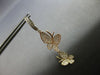 LARGE .80CT DIAMOND 14KT TRI COLOR GOLD DOUBLE BUTTERFLY HUGGIE EARRINGS #27680