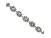 10.55CT DIAMOND & AAA TANZANITE 14KT WHITE GOLD 3D OVAL & ROUND TENNIS BRACELET