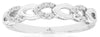 ESTATE .10CT DIAMOND 14KT WHITE GOLD 3D ROUND MULTI LEAF FUN RING