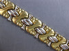 ESTATE LARGE & LONG 14KT 2 TONE GOLD 3D CLASSIC MATTE & SHINY FUN BRACELET