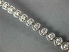 ESTATE 2.0CT DIAMOND 14K WHITE GOLD 3D ROUND BEZEL PRONG CLASSIC TENNIS BRACELET