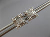 .55CT DIAMOND 14KT WHITE GOLD PRINCESS ROUND & BAGUETTE SCREWBACK STUD EARRINGS